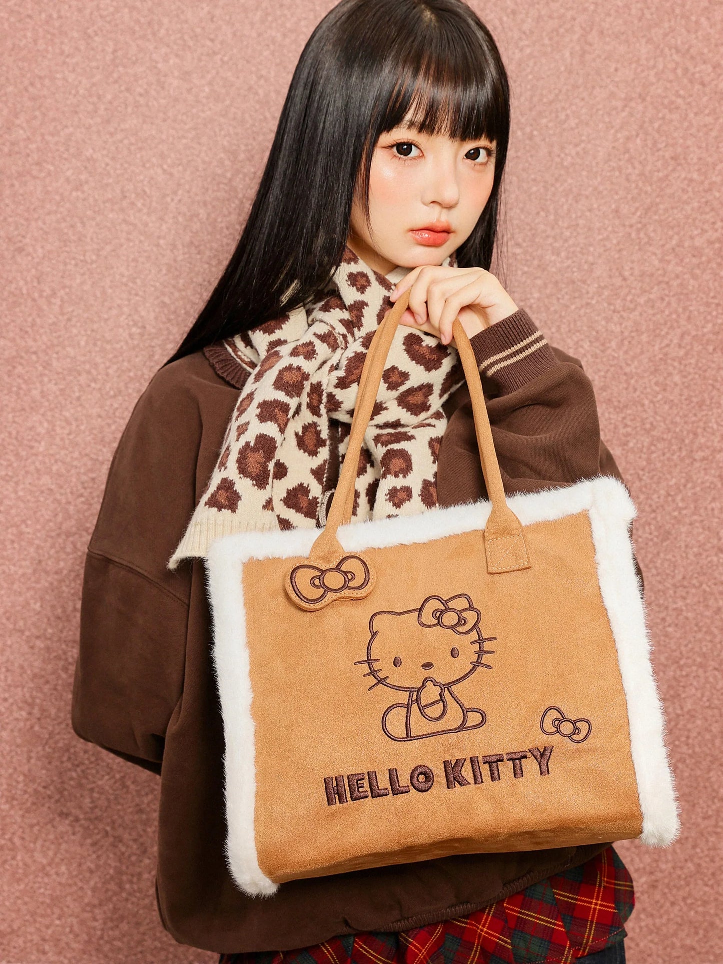 HelloKitty Oversize Fluffy Shopper Tote Bag