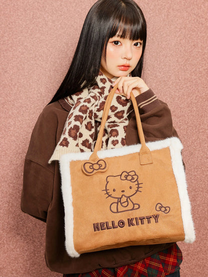 HelloKitty Oversize Fluffy Shopper Tote Bag