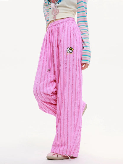 Hello Kitty Sweet Rebel Distressed Stripe Pants