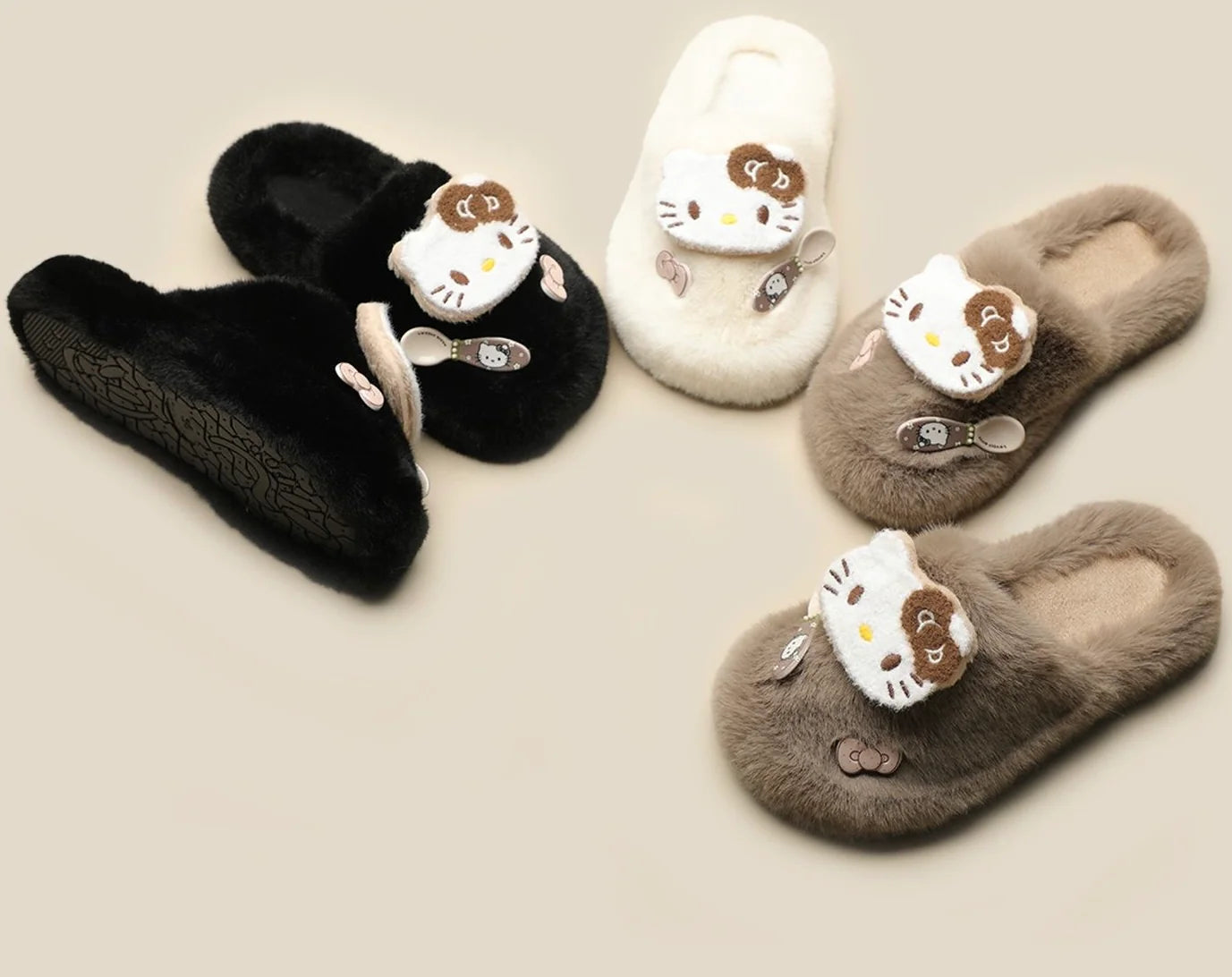Hello Kitty Soft Fur Slippers