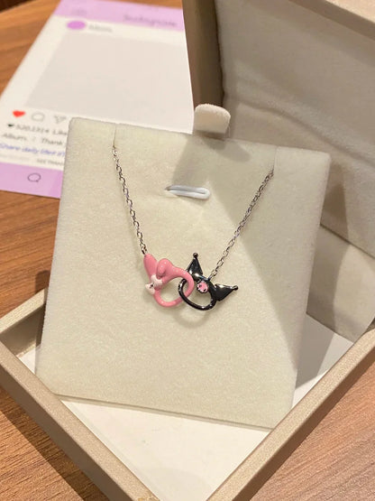 My Melody and Kuromi Hook Together Necklace