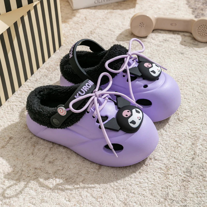 Sanrio Fleece Bow Clogs