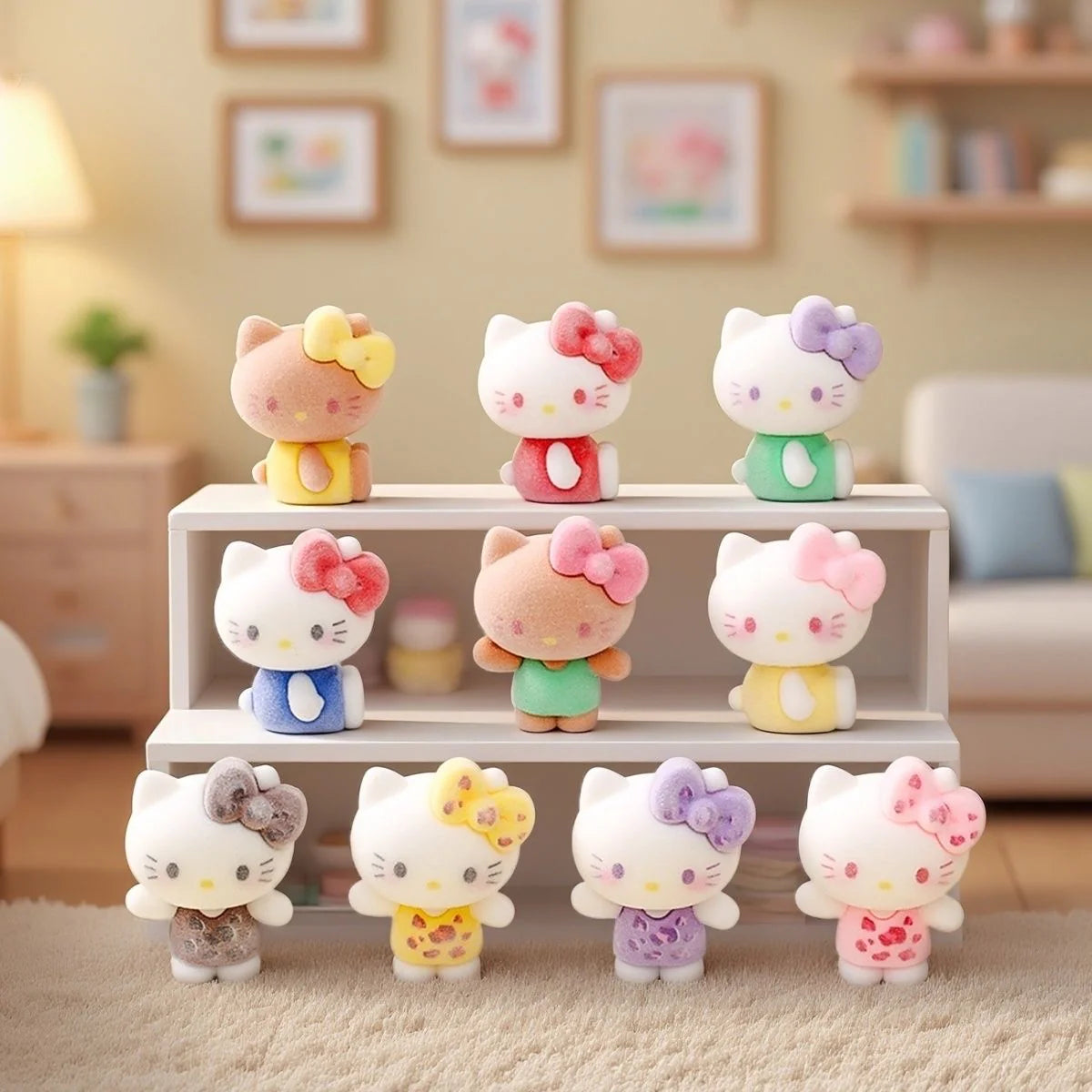 Hello Kitty 3D Decorative Figurine 10 Pic Set