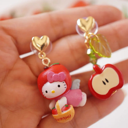 Hello Kitty Apple Dream Asymmetric 925 Earrings
