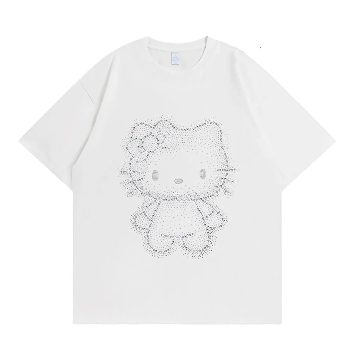 Sparkle Rhinestone Hello Kitty Oversized Cotton Tee