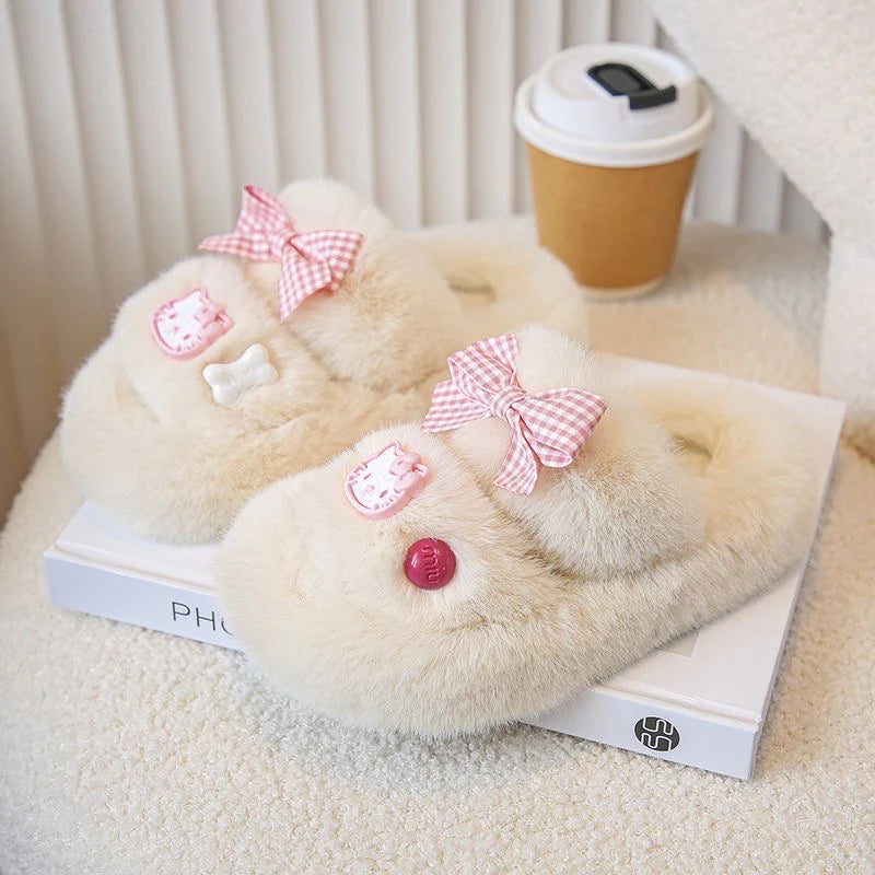 Hello Kitty Fluffy Kids' Slippers