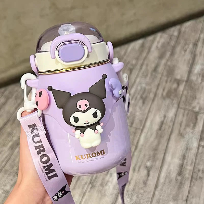 Sanrio Thermos Water Bottle With Strap