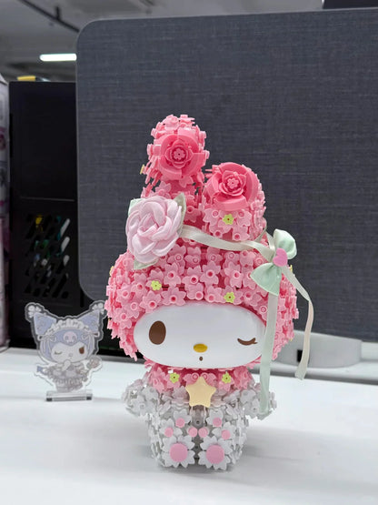 My Melody & Kuromi Floral Crystal Figures Building Blocks