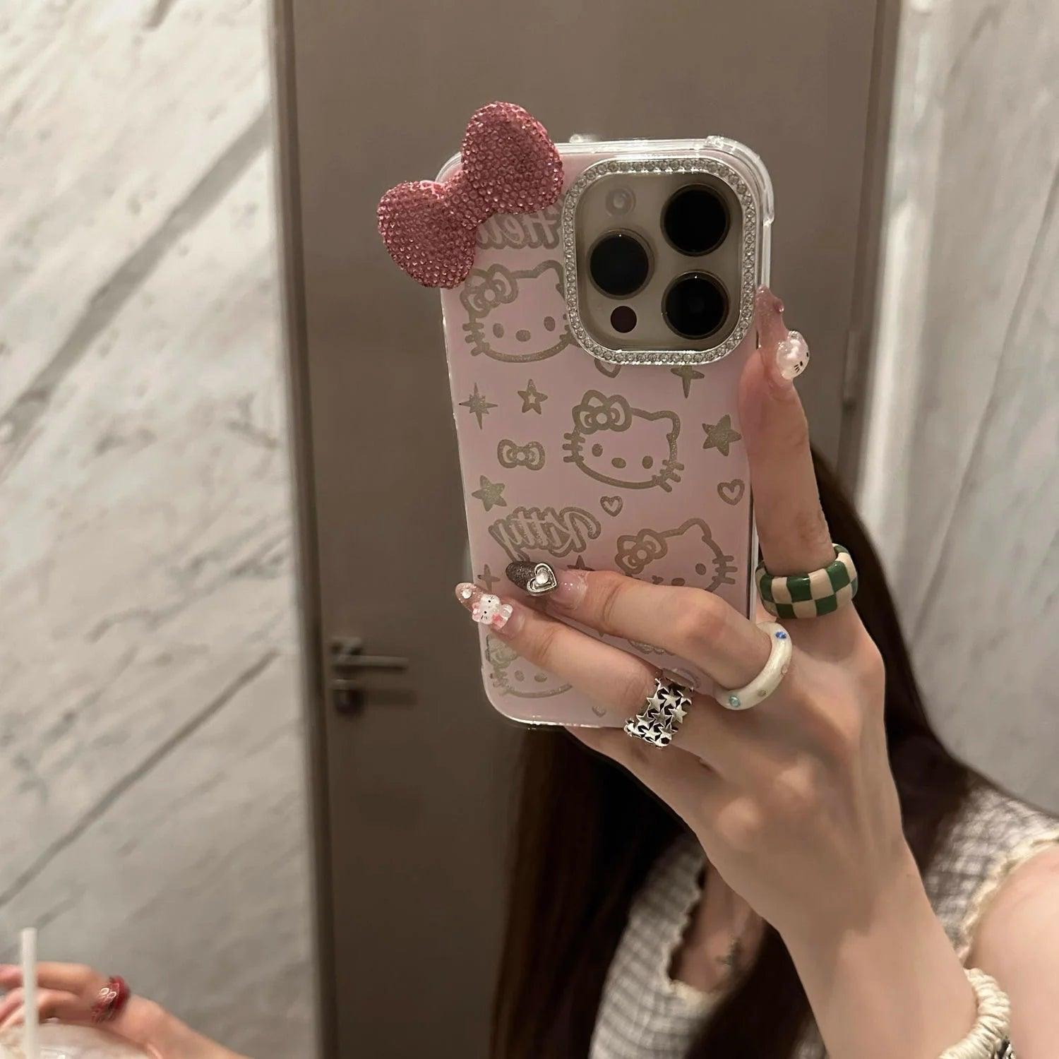 HelloKitty Rhinestone Phone Case – In Kawaii Shop HelloKitty Rhinestone Phone Case – In Kawaii Shop