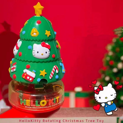 Hello Kitty Magical Spinning Christmas Tree Music Box