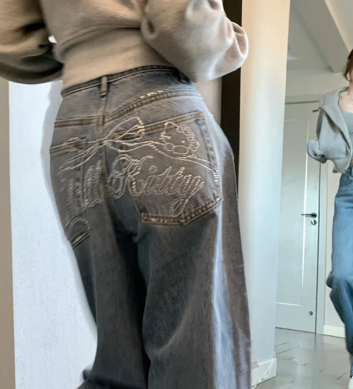 Hello Kitty Crystal Bow Jeans
