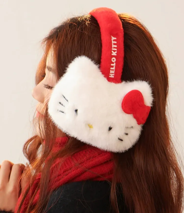 Hello Kitty Chunky Plush Earmuffs
