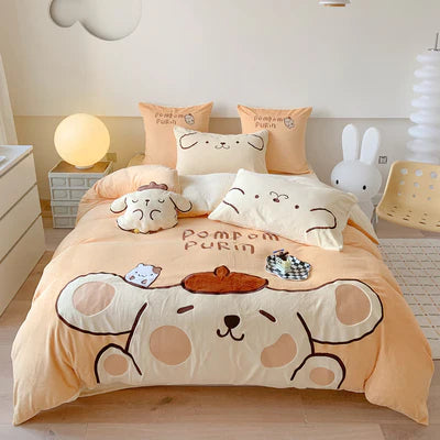 Sanrio Milk Fleece Soft Thickened Winter Warm Bedding Sheet