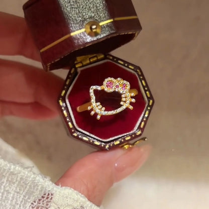 Hello Kitty My Secret Sparkle Heart Ring/Necklace
