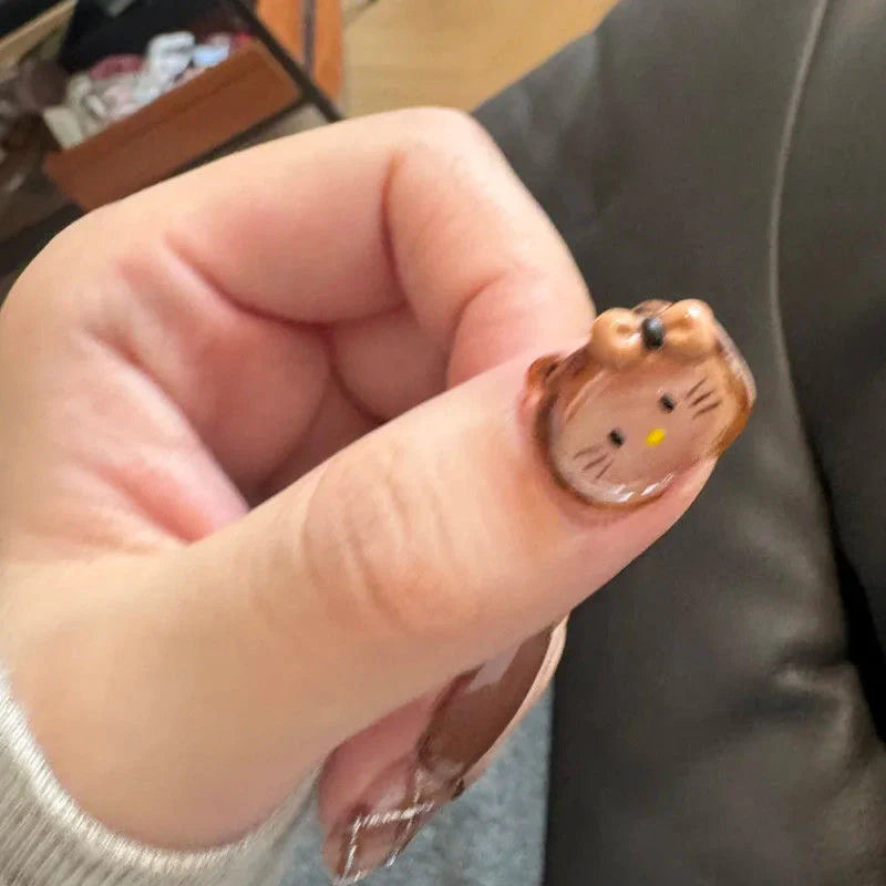 Cappuccino Kiss Hello Kitty Press-On Nail Set