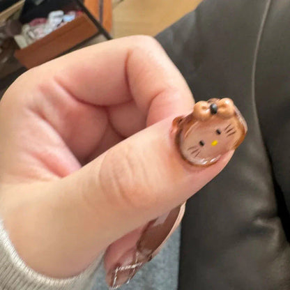 Cappuccino Kiss Hello Kitty Press-On Nail Set