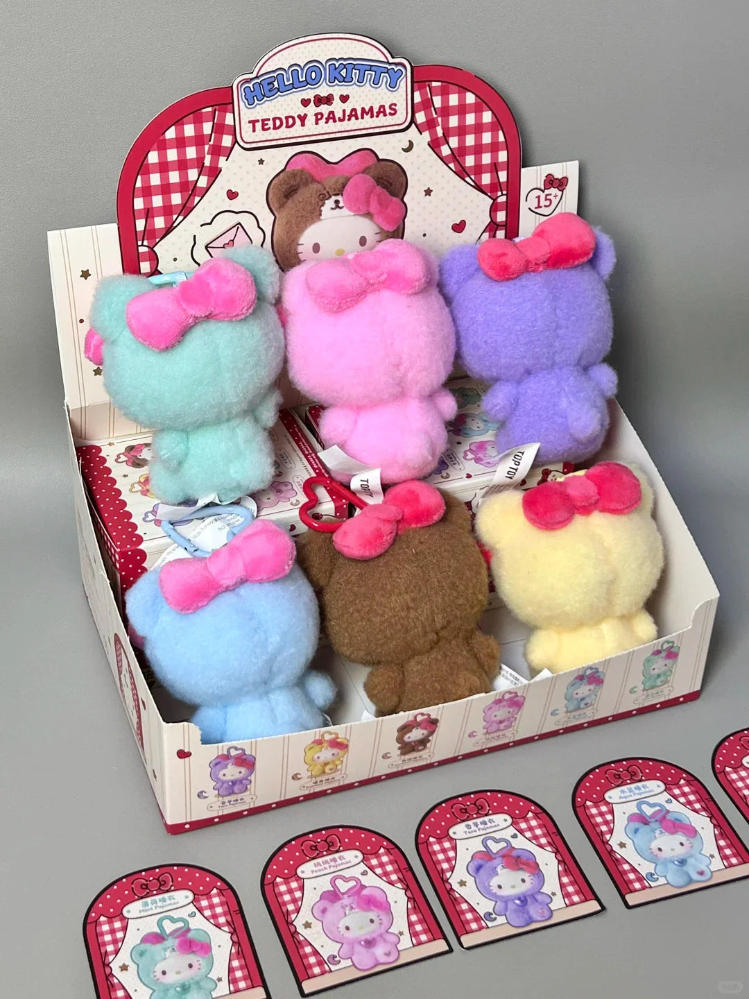 Hello Kitty Teddy Pajamas Plush Keychain