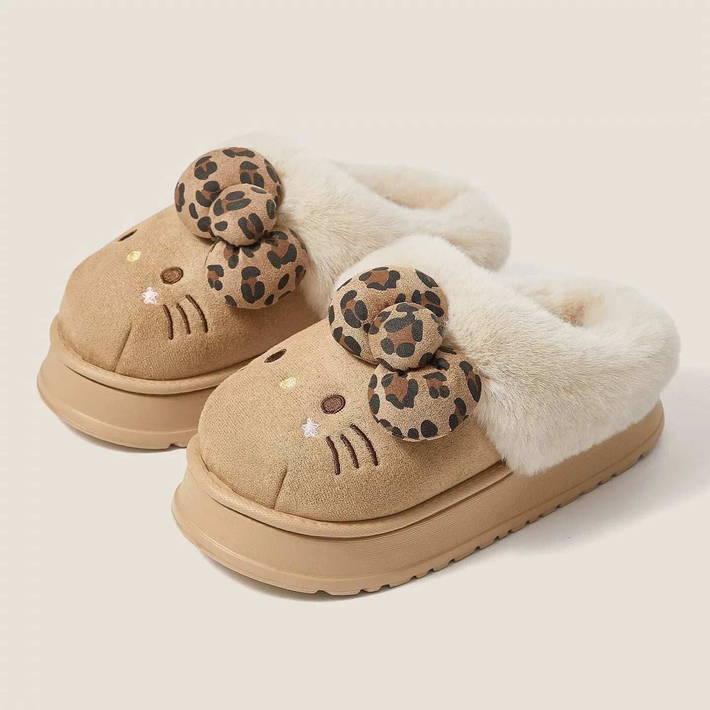 Hello Kitty Fuzzy Slippers – Cozy & Cute Indoor/Outdoor Wear