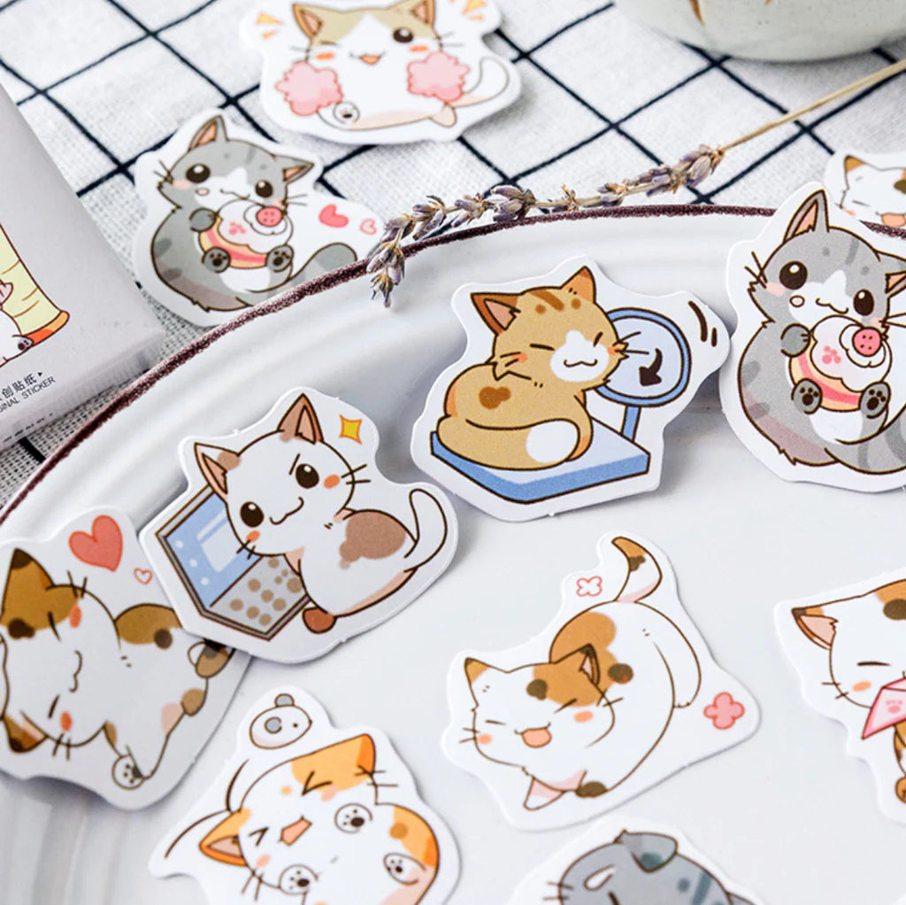 Little Chibi Cat Stickers – 45 Expressive Kitty Designs