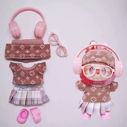 Headset Style Labubu Clothes Set