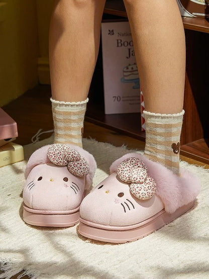 Hello Kitty Fuzzy Slippers – Cozy & Cute Indoor/Outdoor Wear