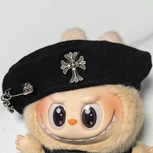 Labubu Gothic Punk Couple Outfit Set – Black Leather Style (Outfit Only)