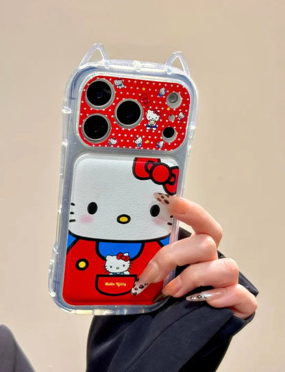 Hello Kitty in Denim & Ears iPhone Case With Keychain
