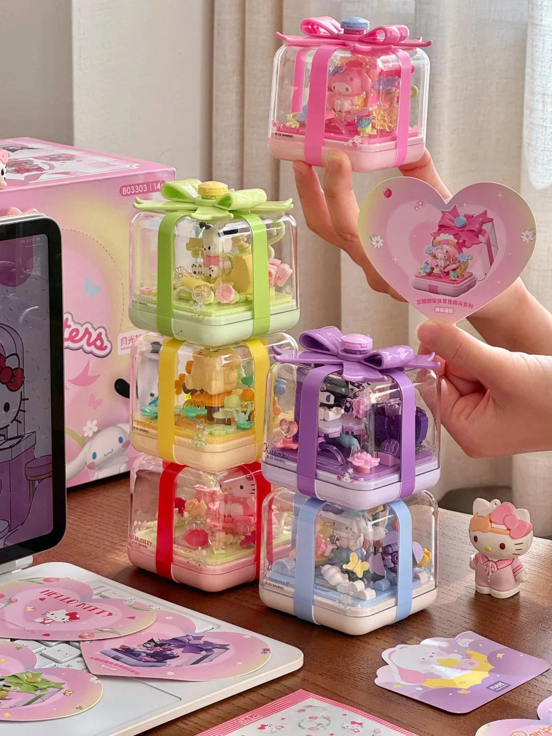 Sanrio Flower Ring Box Building Blocks Blind Box