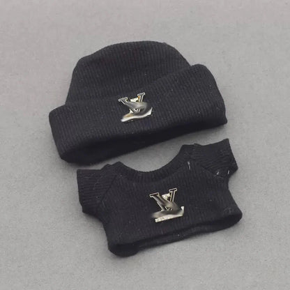 Pink LV-Inspired Labubu Outfit Set