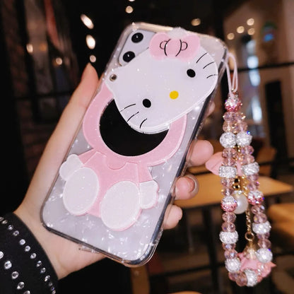 HelloKitty Shell Phone Case With Phone Charm