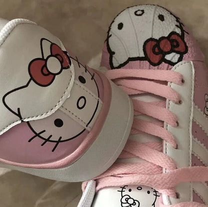 Cinnamoroll & Hello Kitty Kawaii Face Sneakers