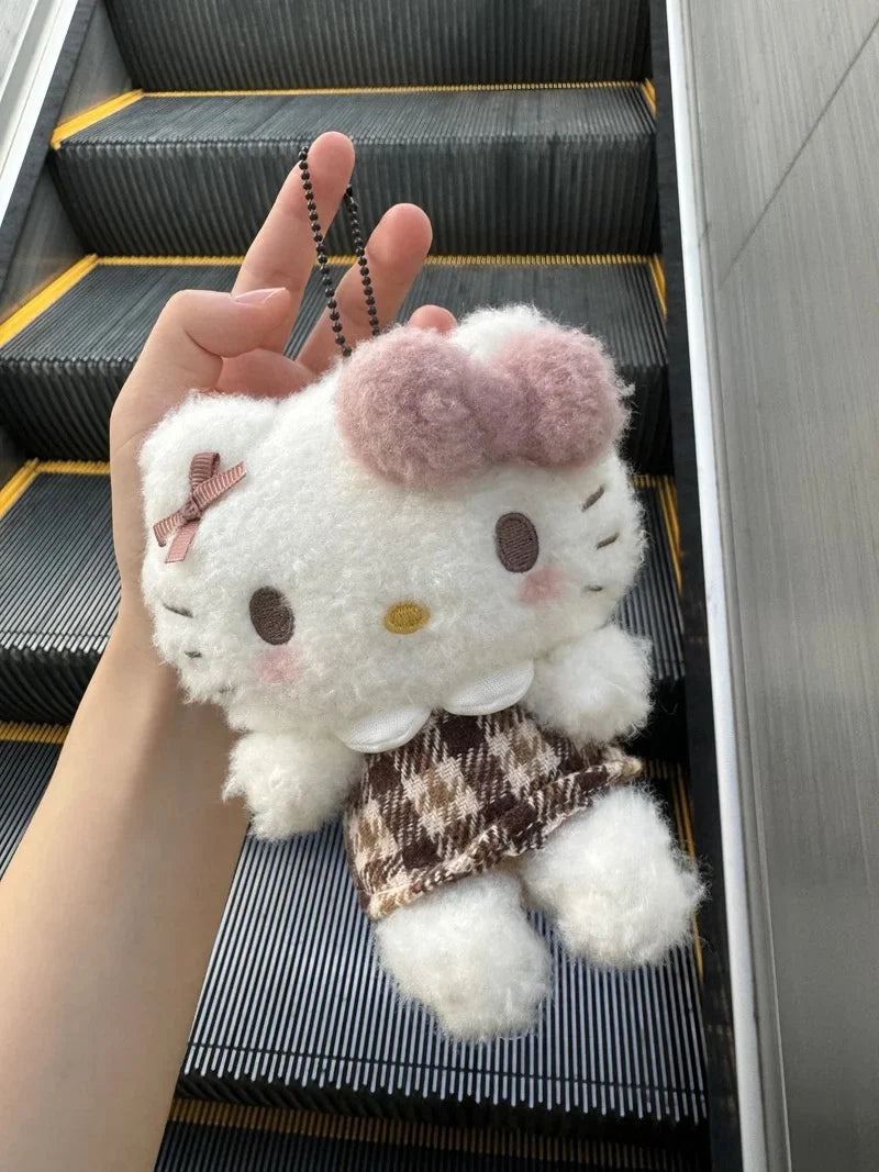 Hello Kitty Plaid Dress Doll Keychain