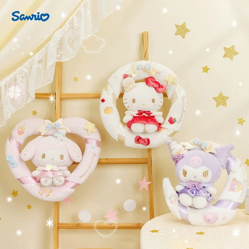 Sanrio Characters Plush Dolls in the Flower Wreath Series