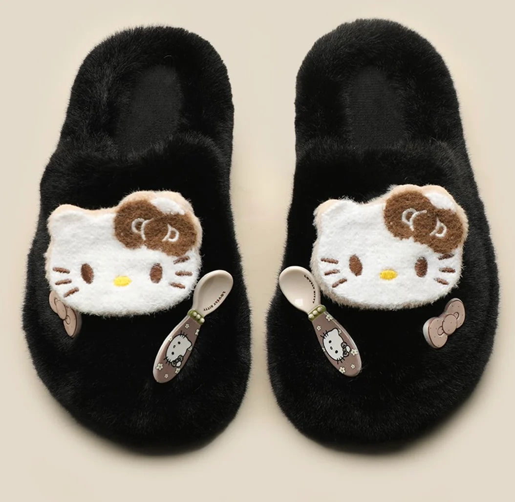 Hello Kitty Soft Fur Slippers