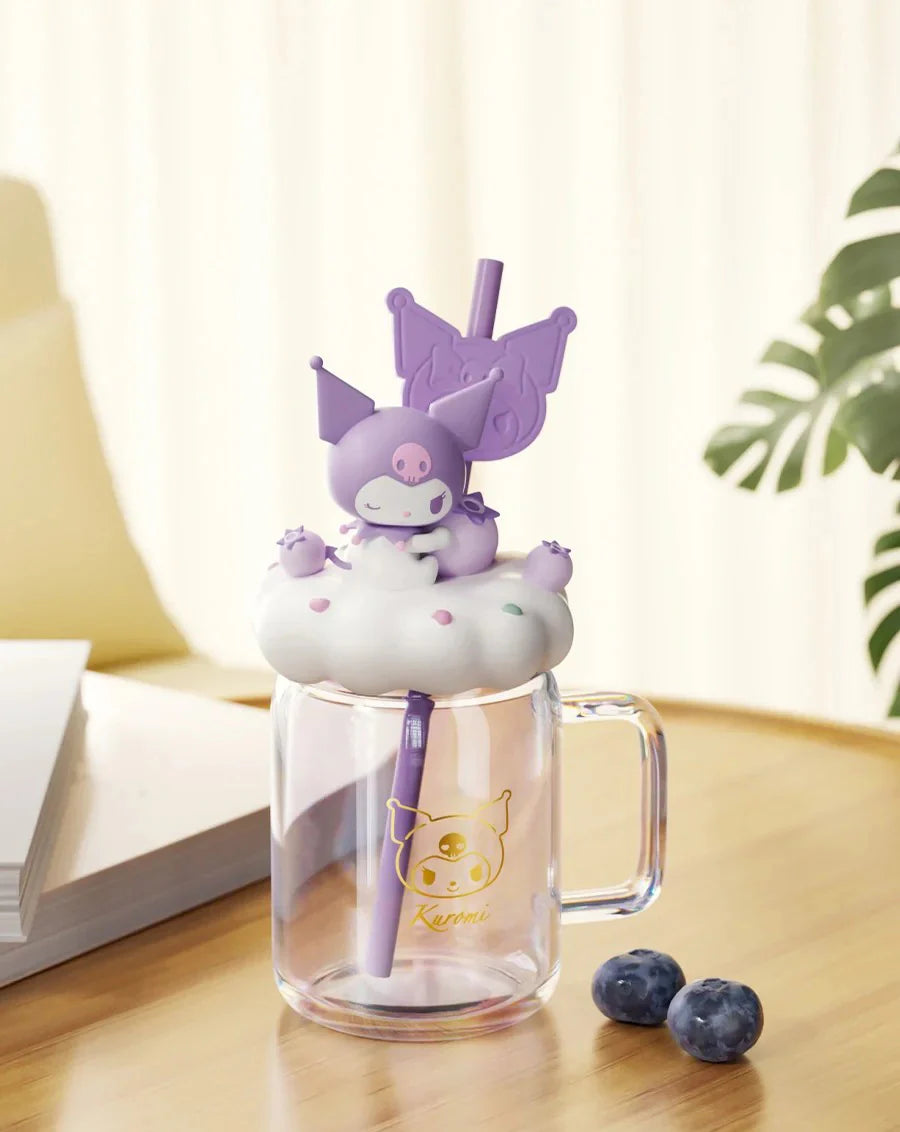 Kuromi/My Melody Glass Straw Cup