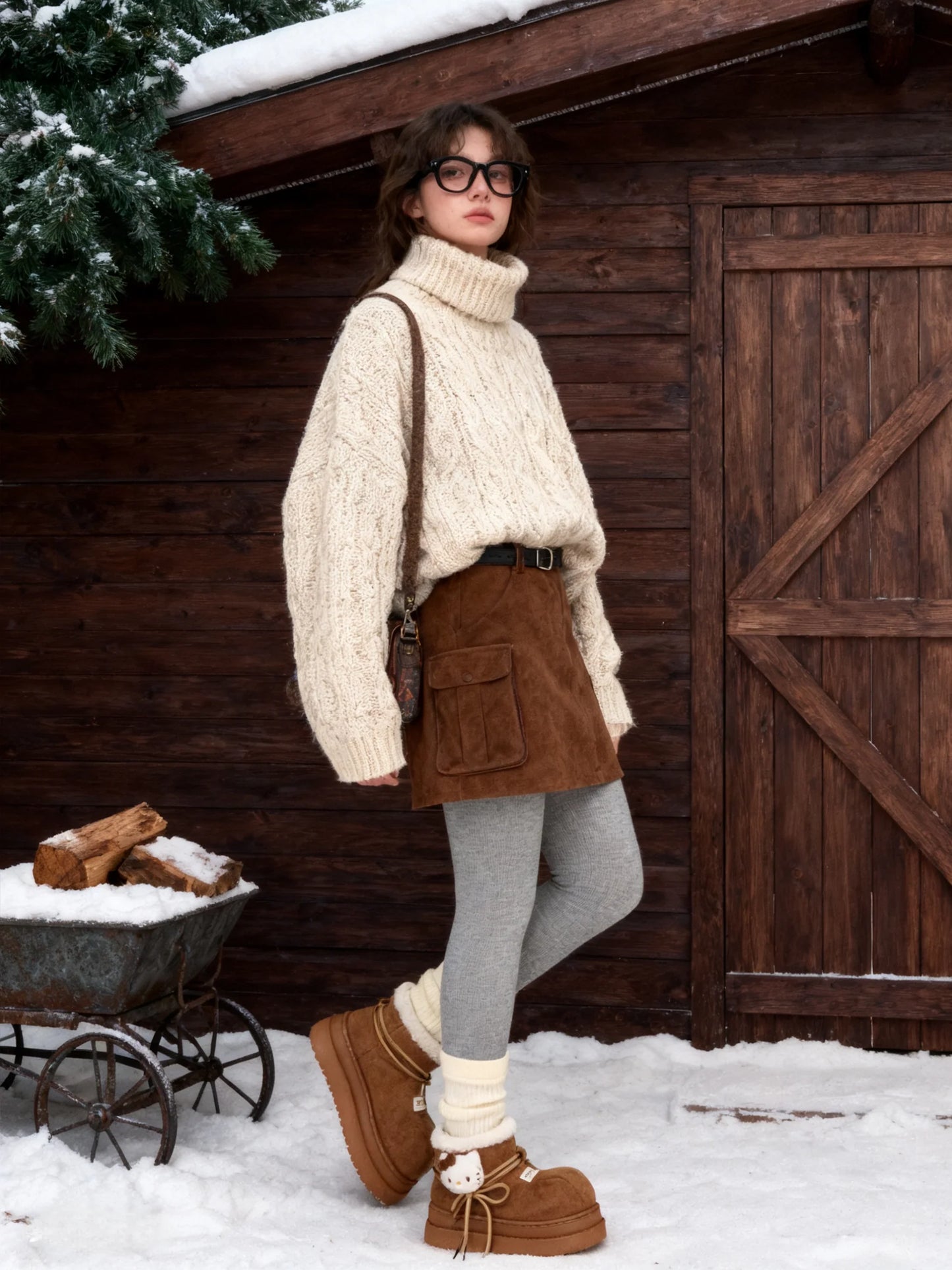 Hello Kitty Cozy Caramel Boots