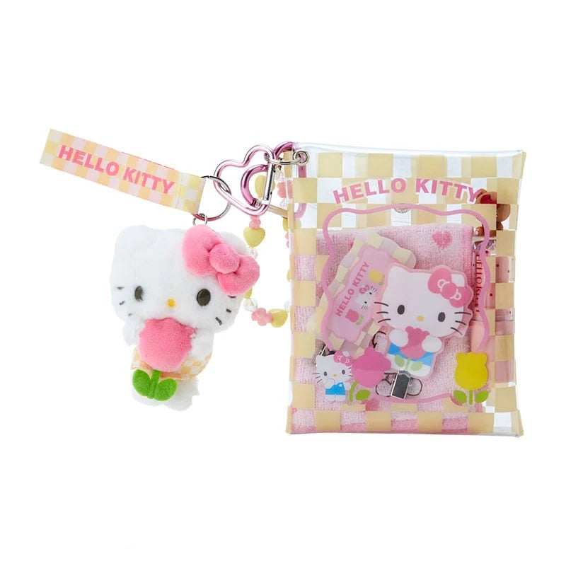 Sanrio Clear Snap Mini Pouch (Pastel Check Series)