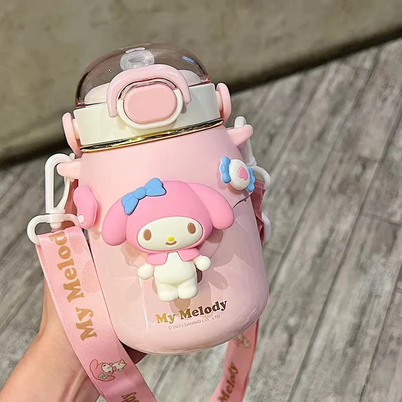 Sanrio Thermos Water Bottle With Strap