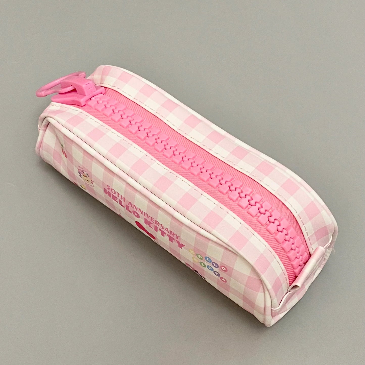 Hello Kitty Plaid Pencil Case with Oversized Zipper