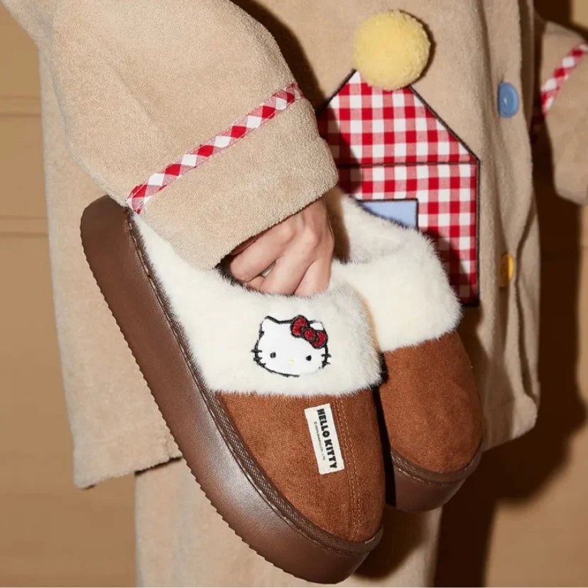 Hello Kitty Fuzzy Slippers