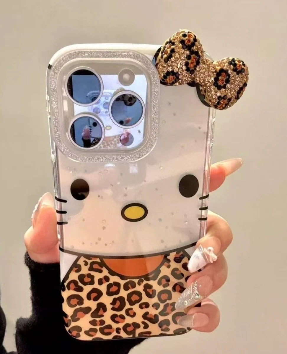 Hello Kitty Leopard Vibe Clear Phone Case  In Kawaii Shop