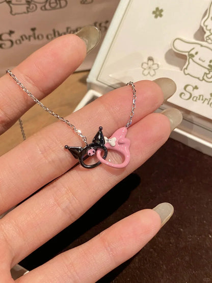 My Melody and Kuromi Hook Together Necklace