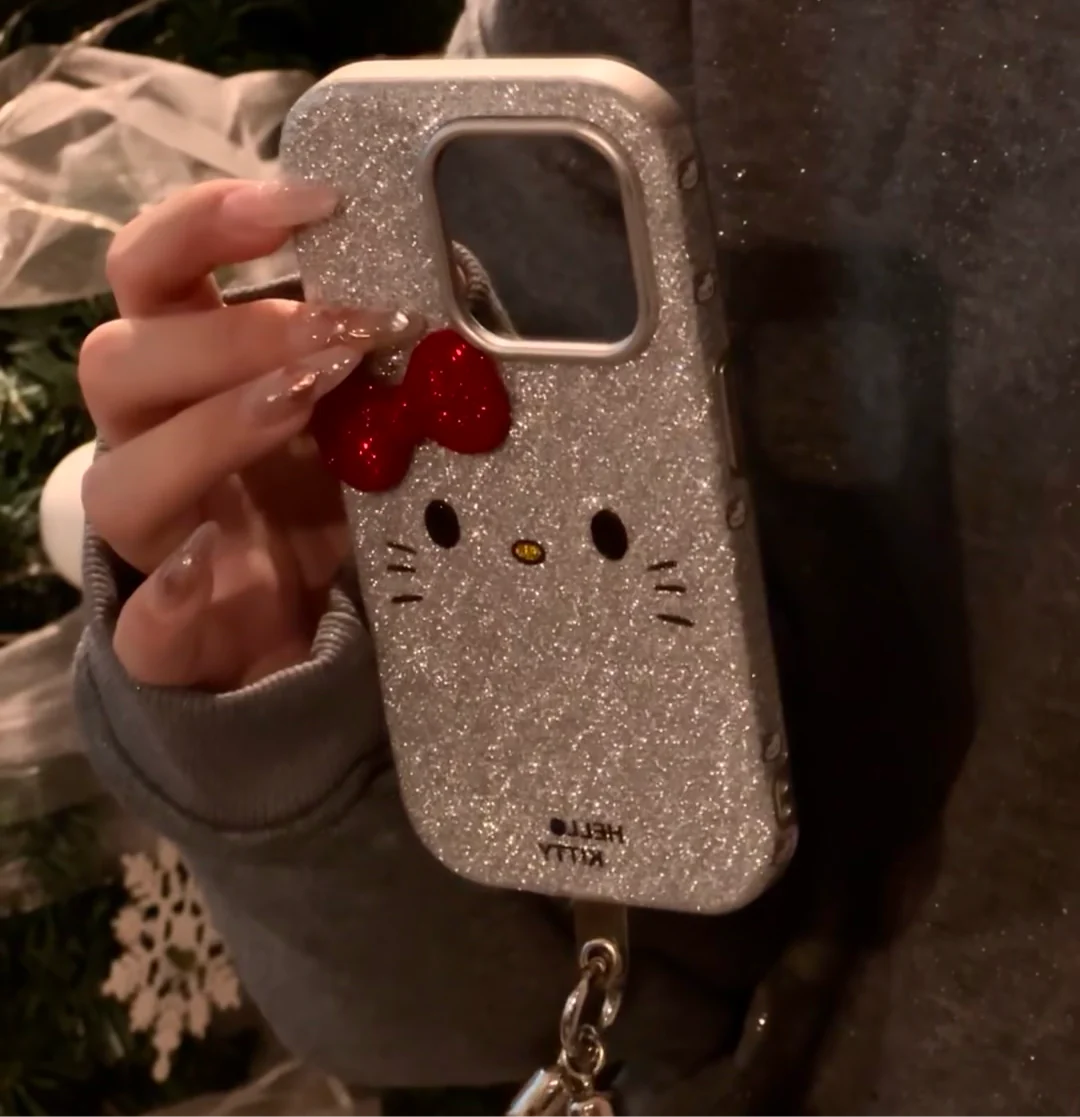 HelloKitty Shimmering Cutie Phone Case With Charm