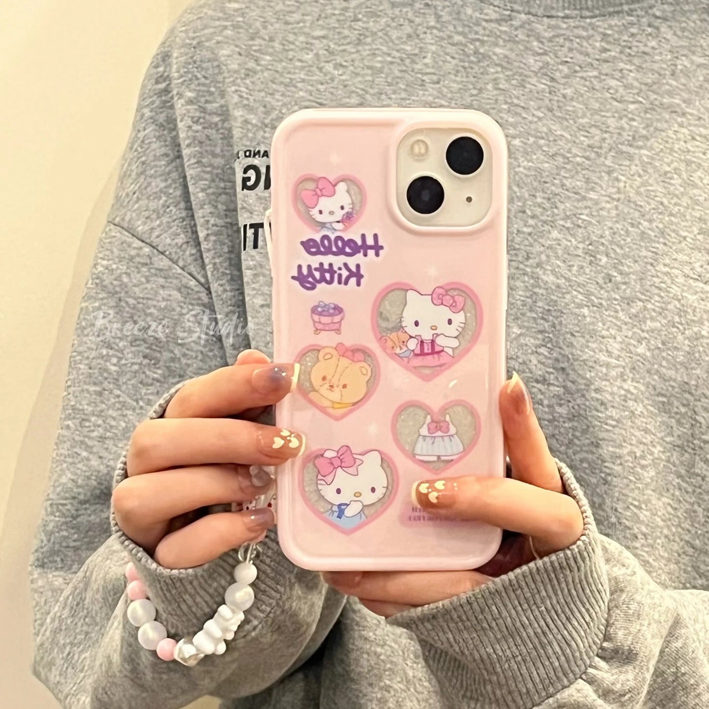 Hello Kitty Baby Pink Phone Case With Charm