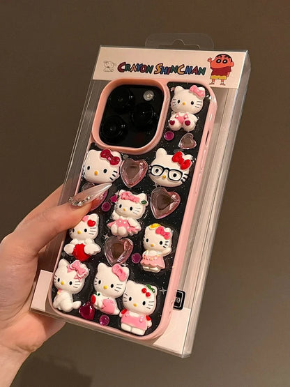 Hello Kitty Pink Heart Diamond Phone Case