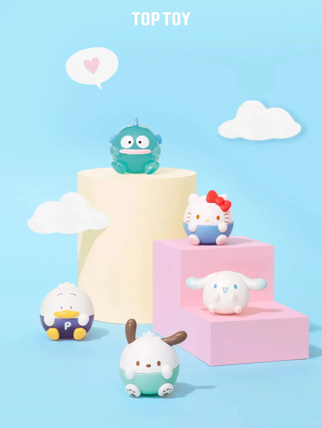 Sanrio Chubby Round Mini Figures Blind Bag (3 pcs per bag)