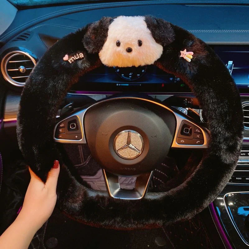 Pochacco Fluffy Steering Wheel Cover