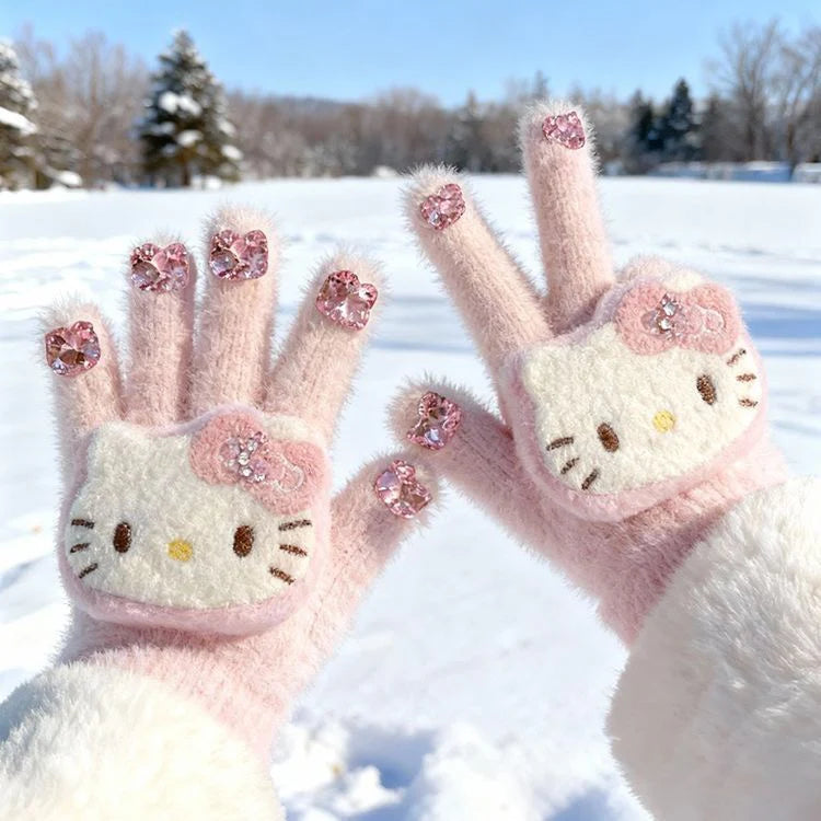 Hello Kitty Crystal Sparkle Gloves