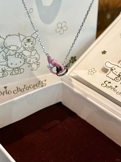 My Melody and Kuromi Hook Together Necklace