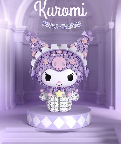 My Melody & Kuromi Floral Crystal Figures Building Blocks